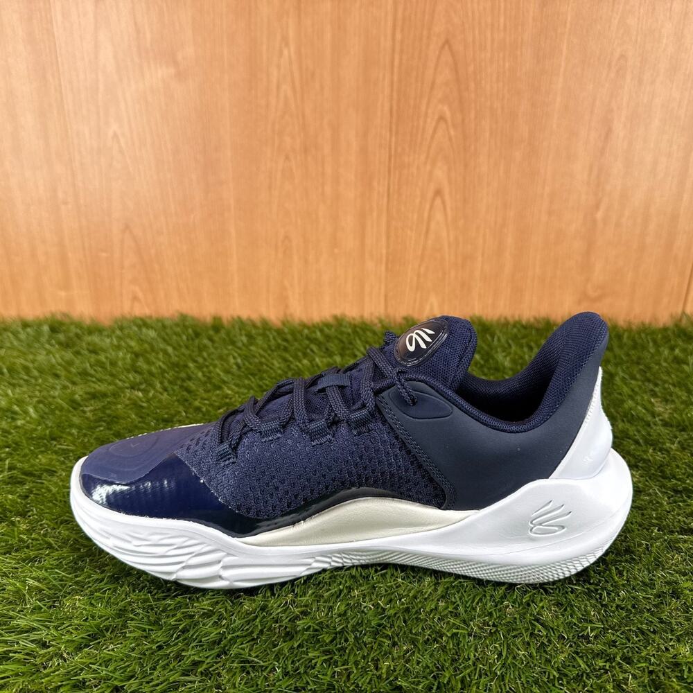 Under Armour Curry 11 TB White Midnight Navy Basketball 3027637-102 Men's Sz 7.5 - Picture 3 of 7